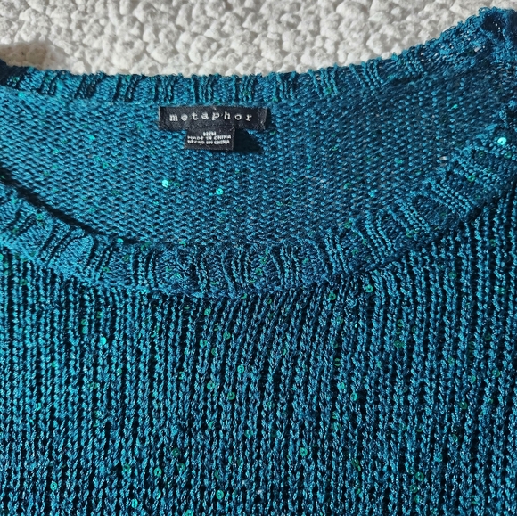 Metaphor Forrest Green Sweater with Sequins - Picture 4 of 10
